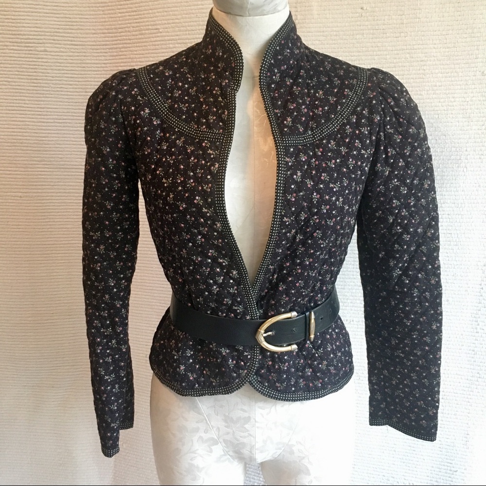 Gunne Sax M Vintage 70s Quilted Prairie Jacket - Picture 5 of 8